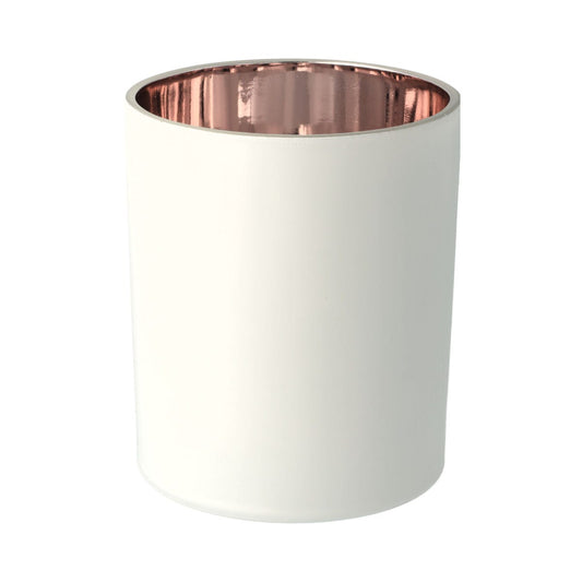Oxford Candle Jar - Electroplated Rose Gold & White - Large - 1