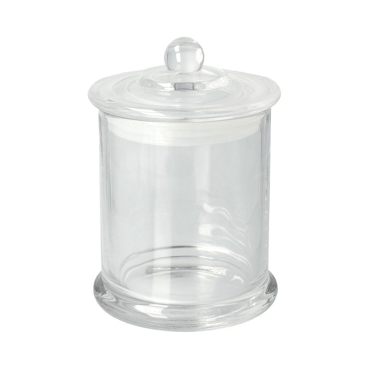 Danube Candle Jar - Knob Lid - Clear - Large - 12