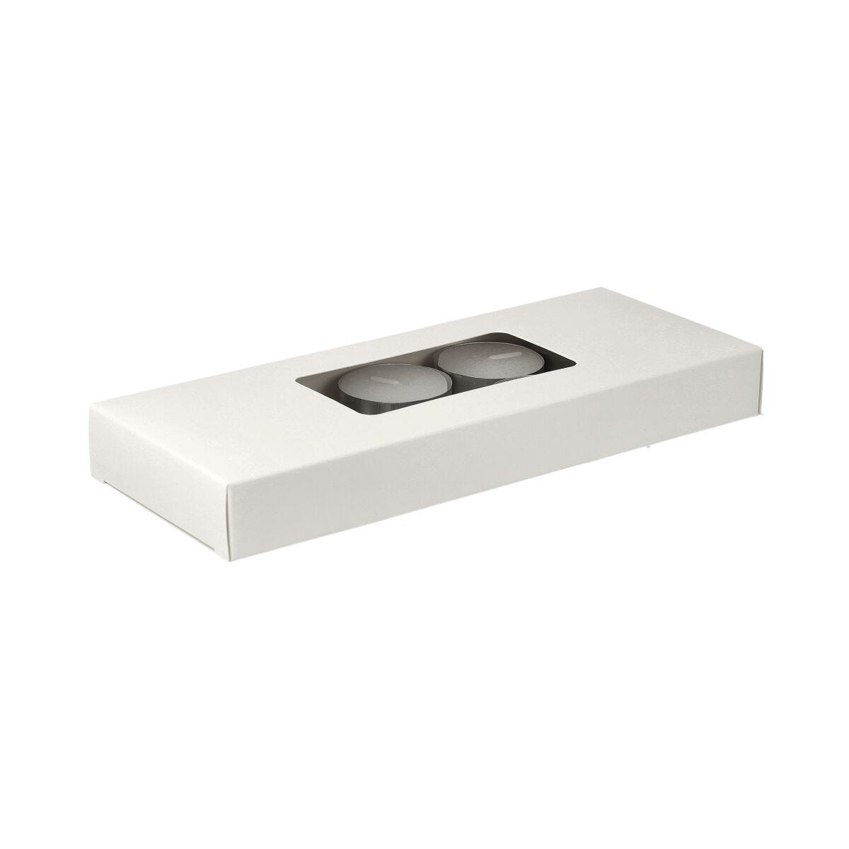 Tealight Box - 19mm - 10 Pack - White - 12