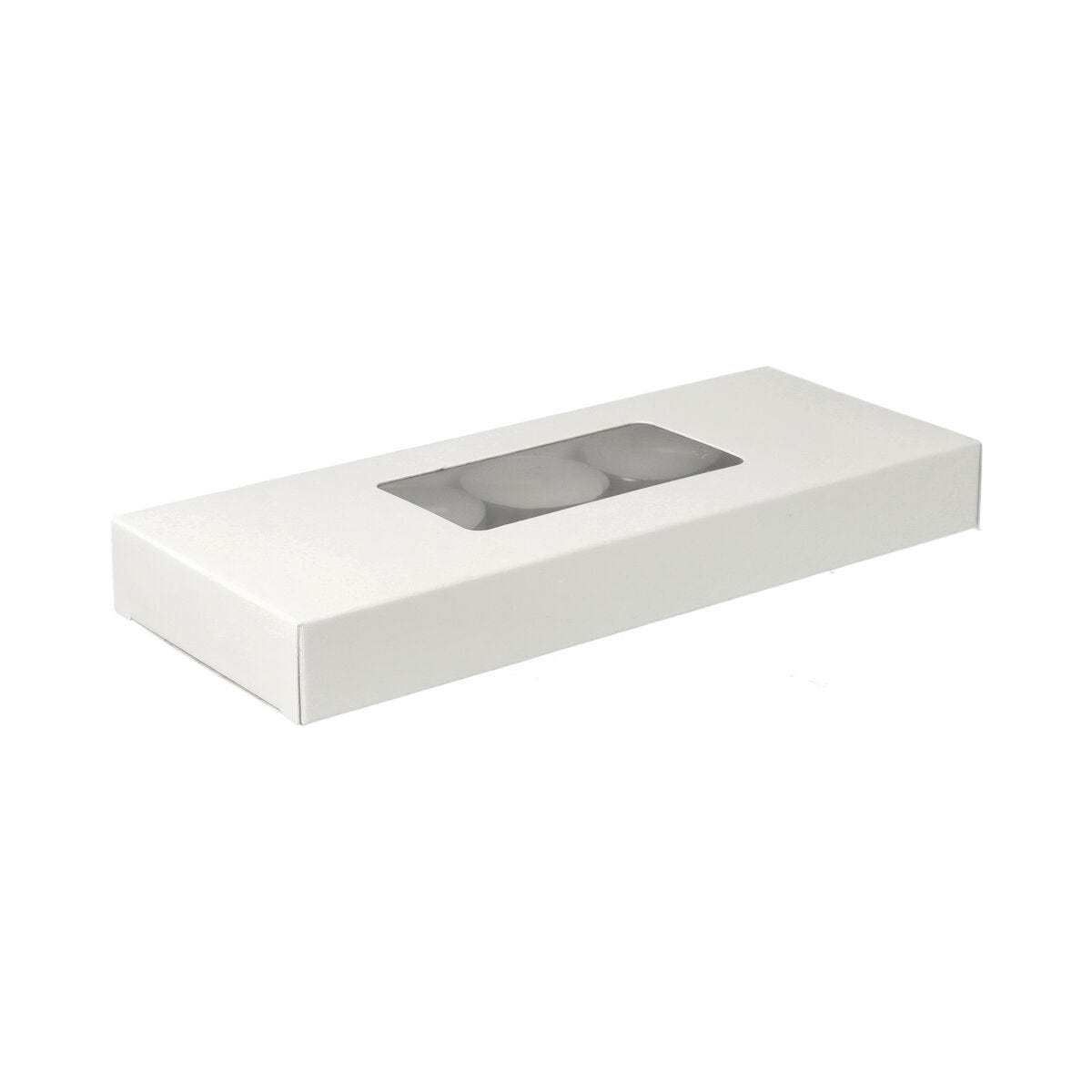 Tealight Box - 19mm - PVC - 10 Pack - White - 12