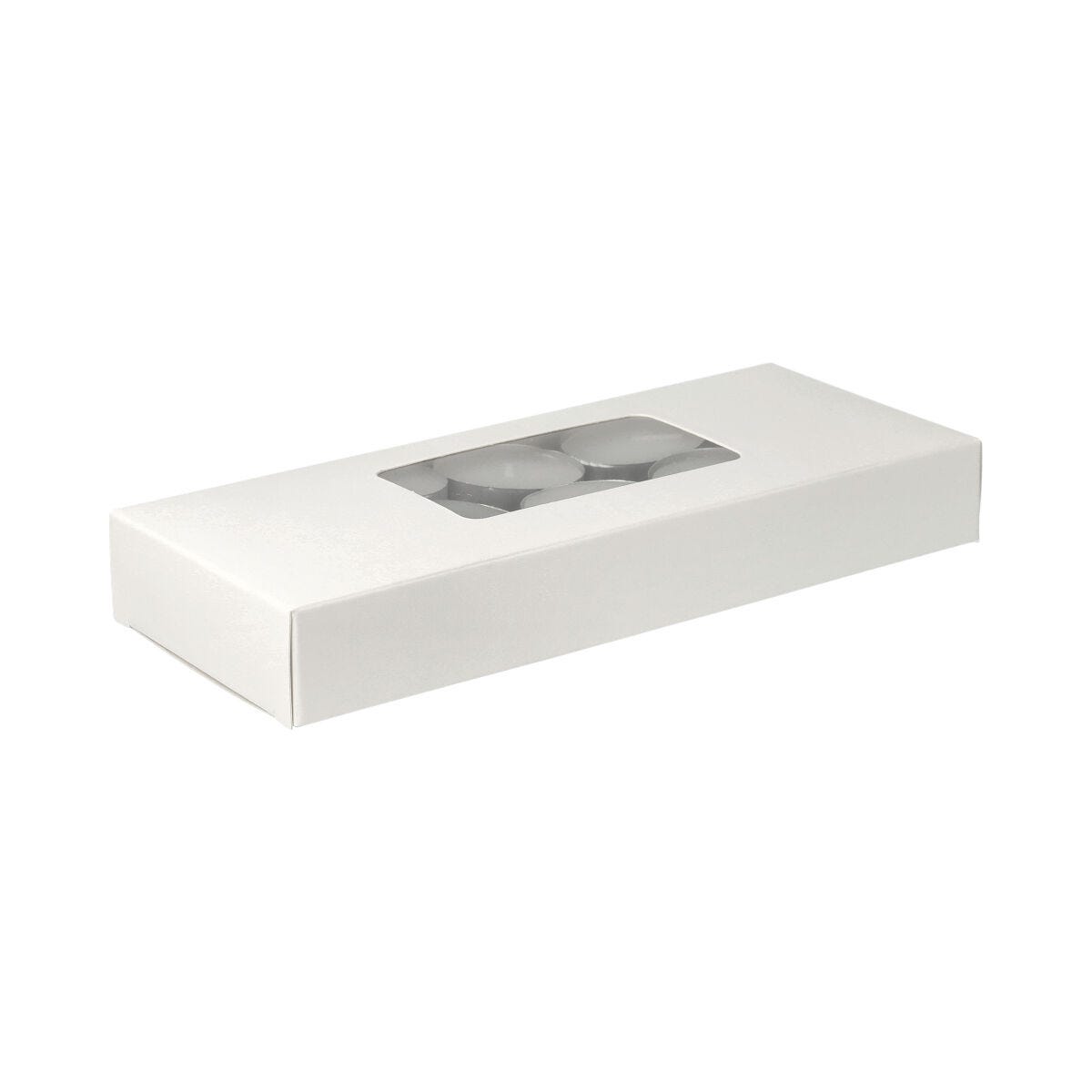 Tealight Box - 25mm - PVC - 10 Pack - White - 12