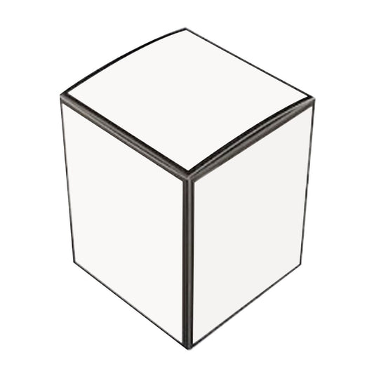 Danube Candle Box - No Window - White with Black Edge - Medium - 12