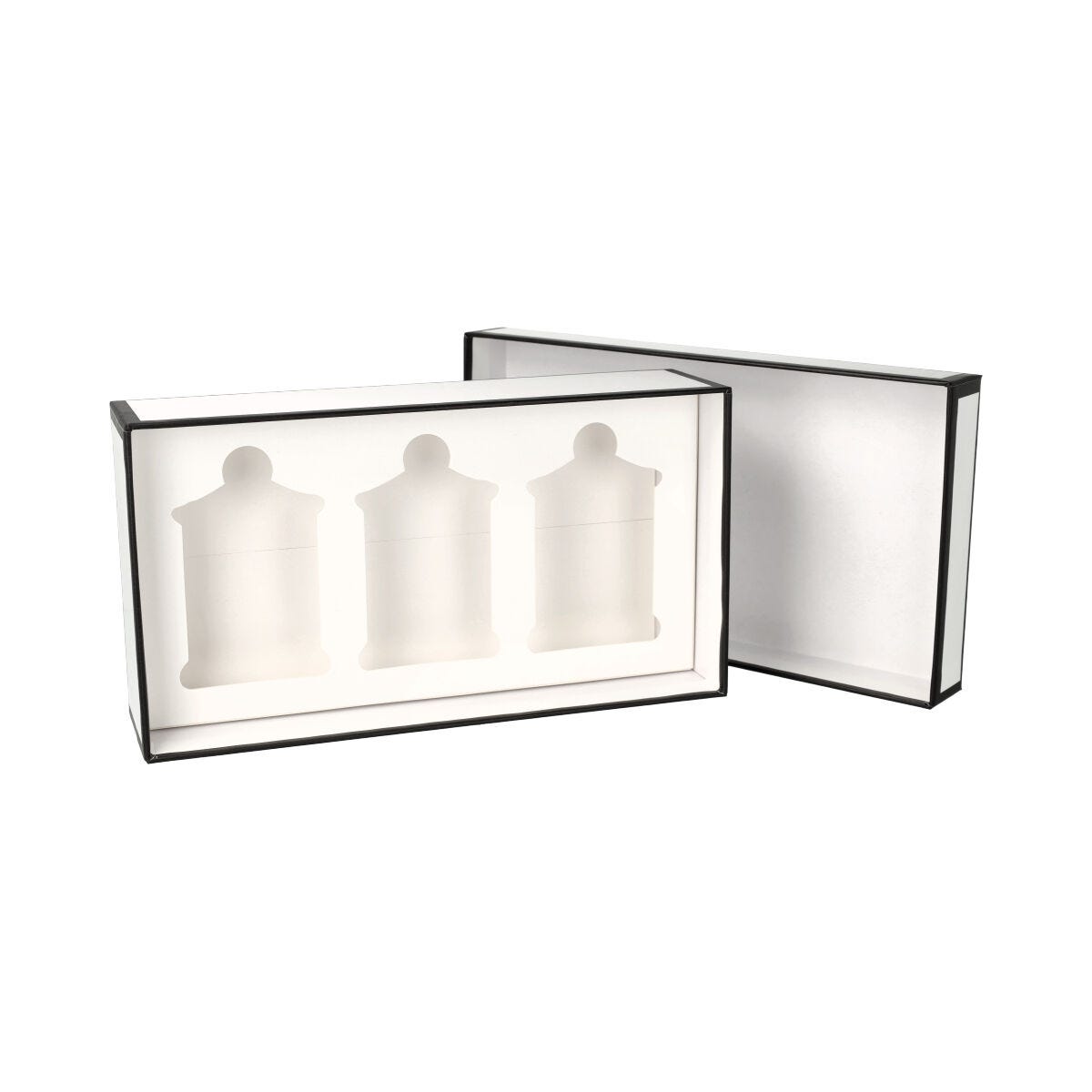 Danube Candle Box - Trio Pack - White with Black Edge - Small - 1