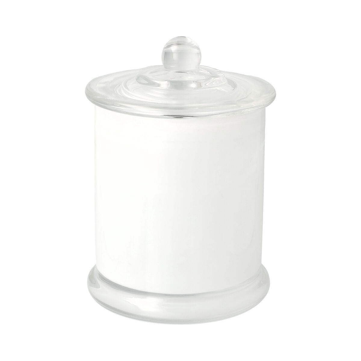 Danube Candle Jar - Knob Lid - Transparent White (inside) - Large - 12