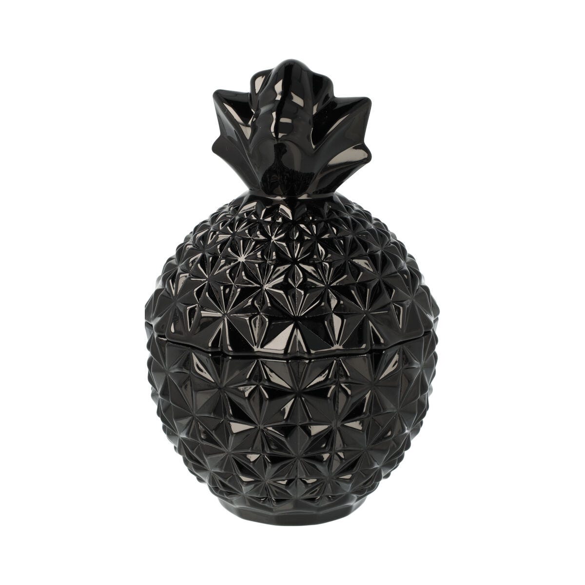 Pineapple Candle Jar - Gloss Black - Large - 12