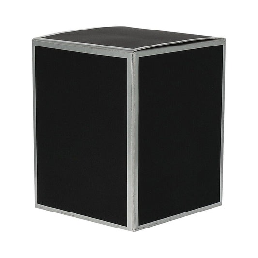 Oxford / Cambridge Candle Box - No Window - Black with Silver Edge - Small - 12