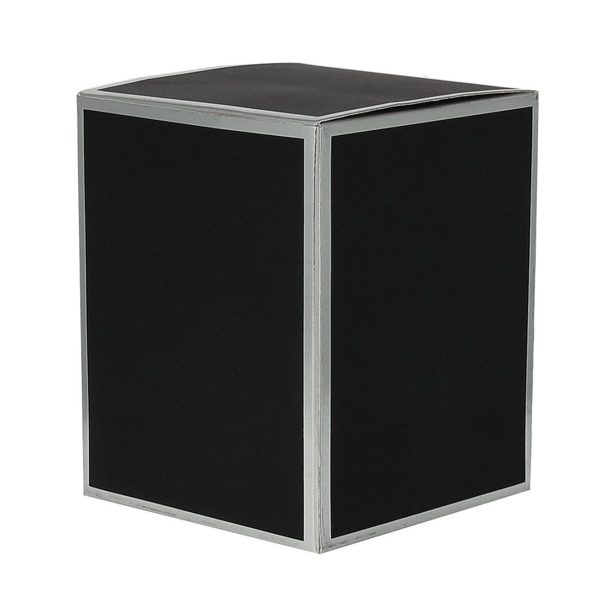 Oxford / Cambridge Candle Box - No Window - Black with Silver Edge - XXL - 12