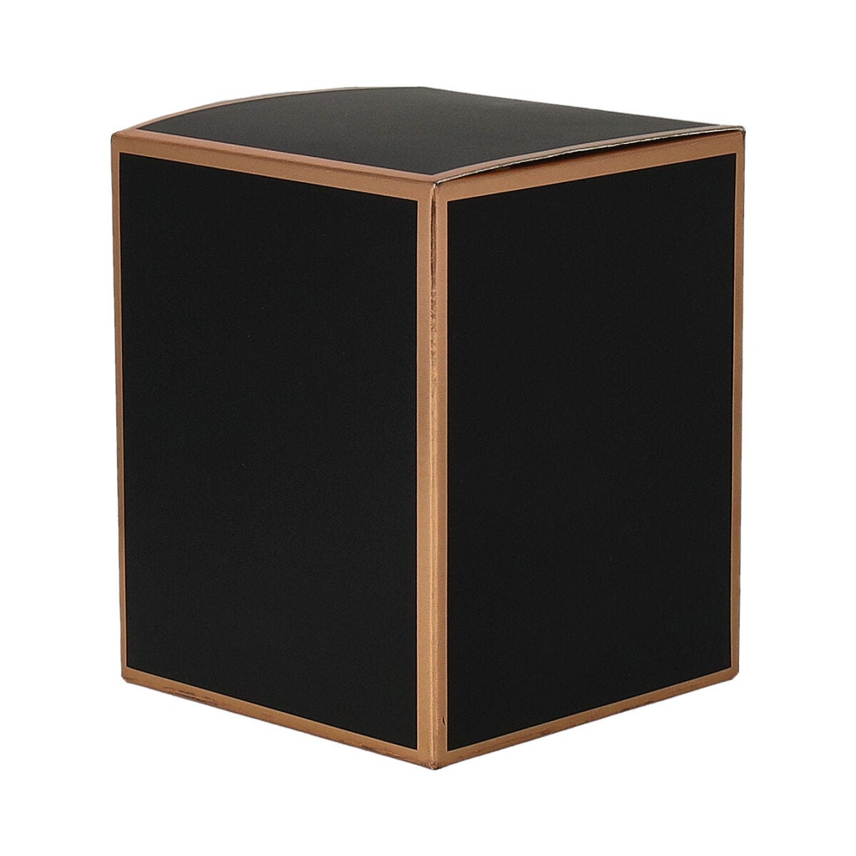 Oxford / Cambridge Candle Box - No Window - Black with Rose Gold Edge - Large - 12