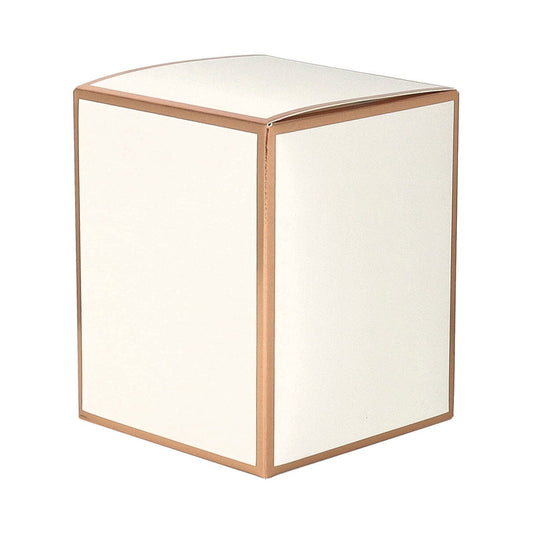 Oxford Medium Candle Box No Window (White with Rose Gold Edge) - 12 of