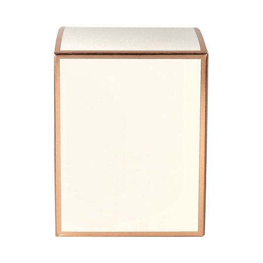 Candle Box - No Window - White with Rose Gold Edge - Medium - 12