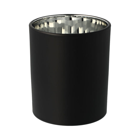 Oxford Candle Jar - Electroplated Silver & Matte Black - Large - 1