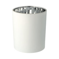 Oxford Candle Jar - Electroplated Silver & White - Large - 12