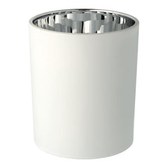 Oxford Candle Jar - Electroplated Silver & White - XL - 12