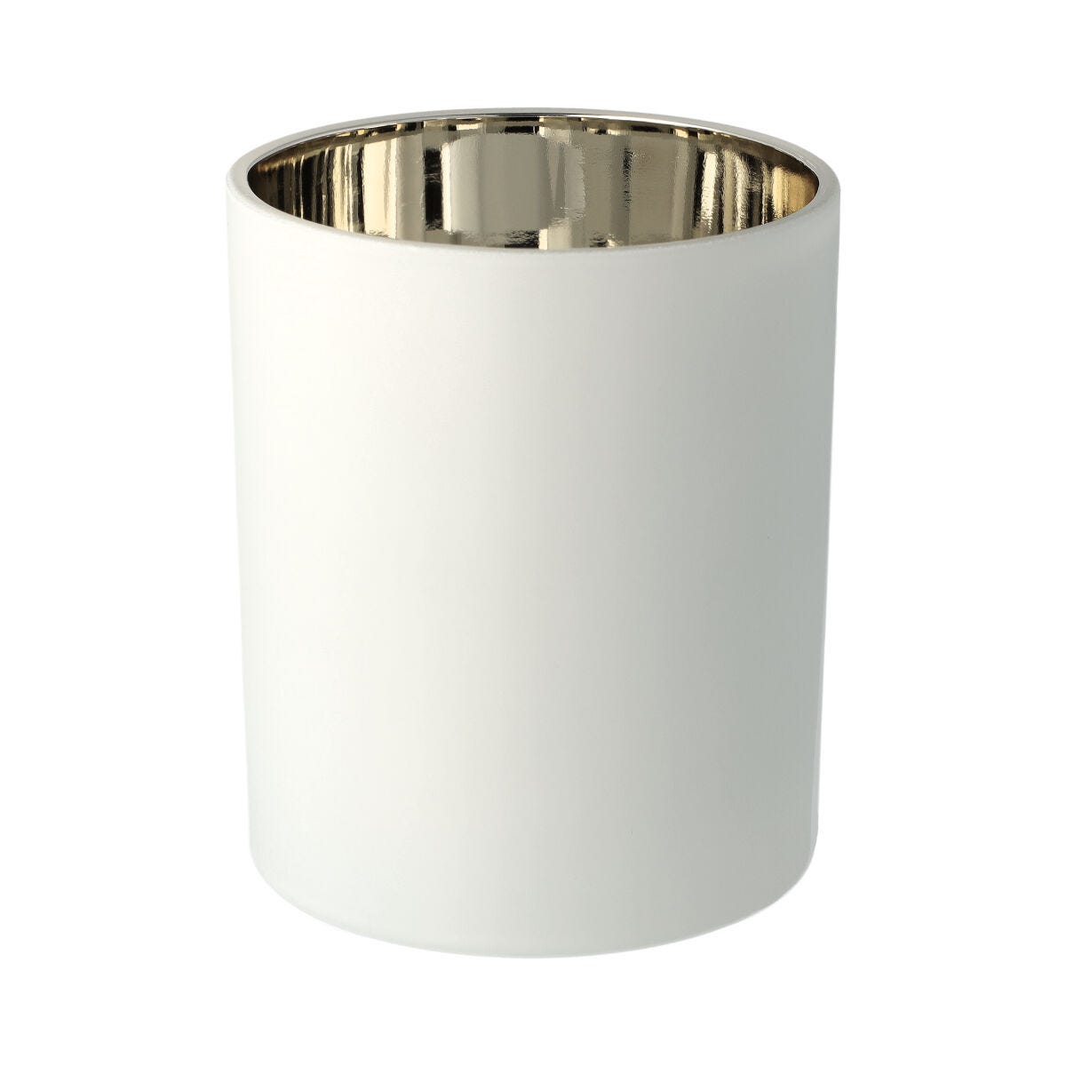 Oxford Candle Jar - Electroplated Gold & White - Large - 12