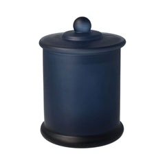 Danube Candle Jar - Knob Lid - Frosted Navy - 12 of