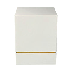 Large Luxe Candle Box - White with Gold Trim - 1 of