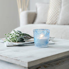 Velino Candle Jar Large Watercolour Blue - 1 of