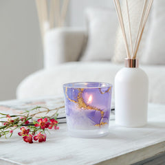 Velino Candle Jar Large Watercolour Purple - 1 of
