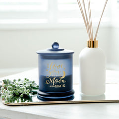 Danube Candle Jar - Navy - Gold Foil "Moon" - XL - 12 of