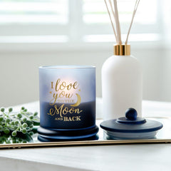 Danube Candle Jar - Navy - Gold Foil "Moon" - XL - 12 of