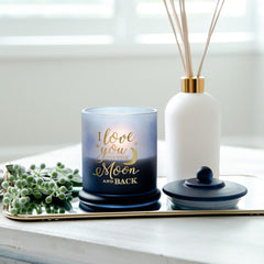 Danube Candle Jar - Navy - Gold Foil "Moon" - XL - 12 of