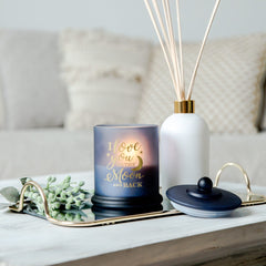 Danube Candle Jar - Navy - Gold Foil "Moon" - XL - 12 of