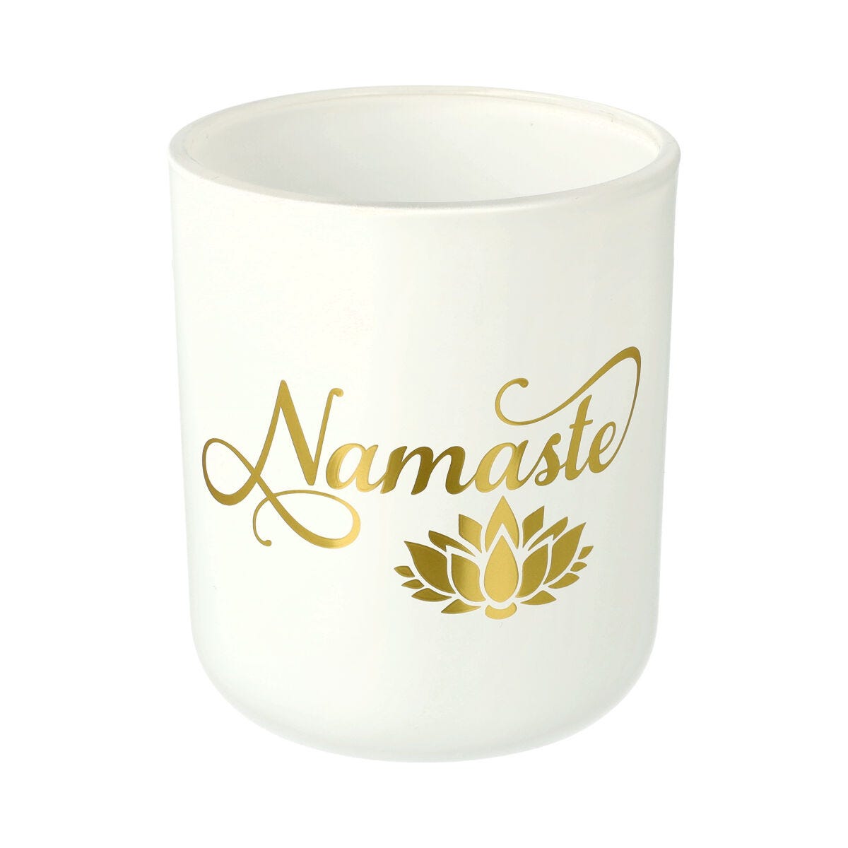 Cambridge Large White with Gold Namaste Lotus - 1 of