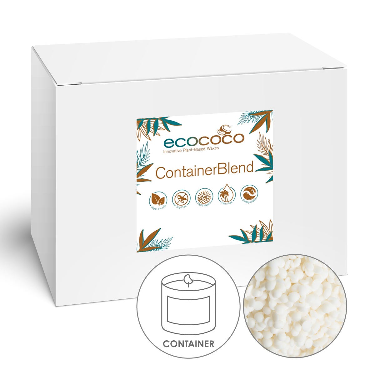 ecococo container blend wax, candles