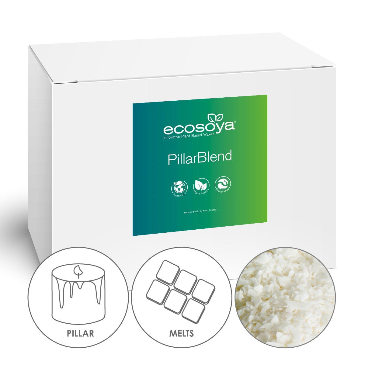 ecosoya pillar blend candle wax