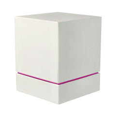 Luxe Candle Box, white with pink foil trim