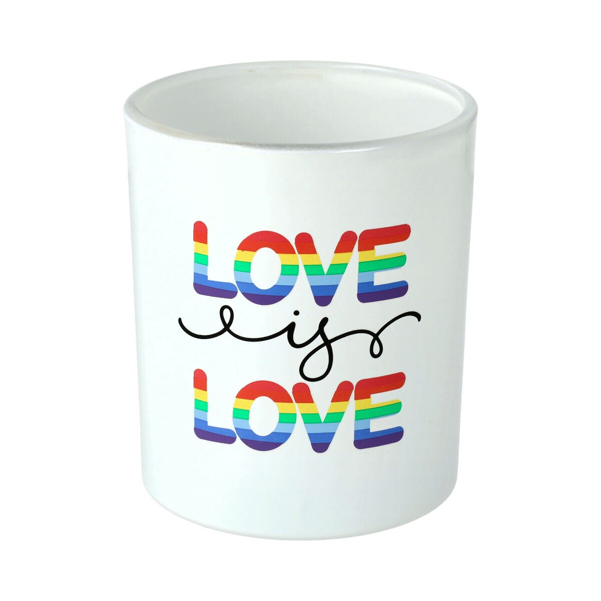 Oxford Large Base Opaque White - "Love is Love"